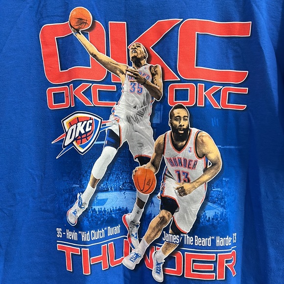NBA - Throwback T-Shirt - Kevin Durant & James Harden OKC Thunder - Picture 2 of 8